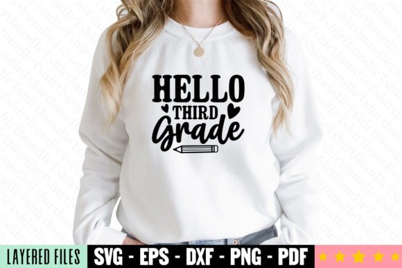Hello Third Grade Craft SVG: T-Shirt Graphics Review