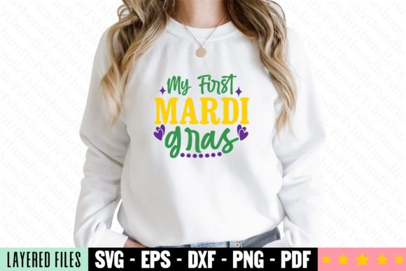 My First Mardi Gras Craft SVG: Graphics & T-Shirt Designs